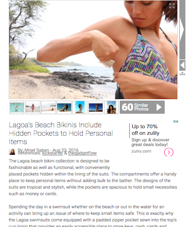 TREND HUNTER | Lagoa's Beach Bikinis Include Hidden Pockets to Hold Personal Items