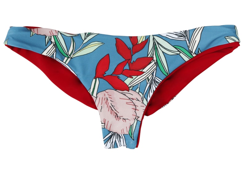 Reversible Bikini | Ruched Bikini Bottom | Brazilian Bikini - Red/Blue ...