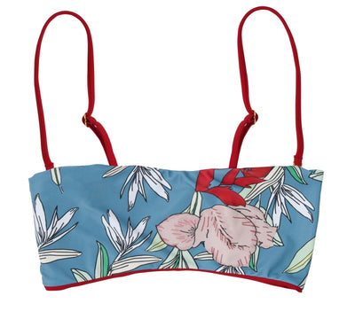 Bella Reversible Bandeau Bikini Top (Scarlet/Floral) - Lagoa Swimwear