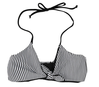 Zara Reversible Tie Front Bikini Top (Stripe/Black) - Lagoa Swimwear