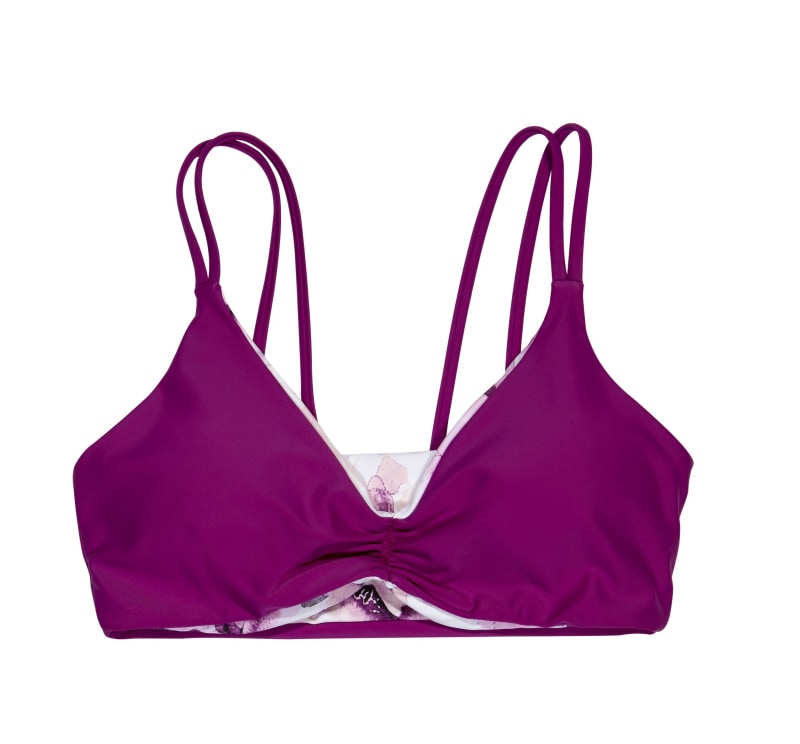 Gina Fixed Triangle Bikini Top (Plum) - Lagoa Swimwear