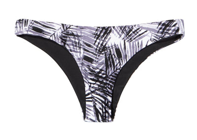 Gosia Reversible Cheeky Bikini Bottom (Leaf/Black) - Lagoa Swimwear