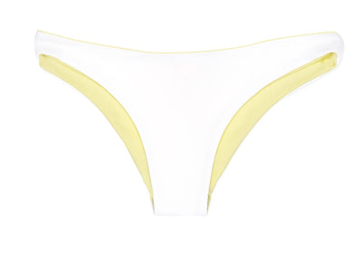 Gosia Reversible Cheeky Bikini Bottom (Lemon/White) - Lagoa Swimwear