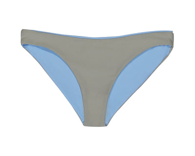 Tiffany Reversible Bikini Bottom (Gray/Sky) - Lagoa Swimwear
