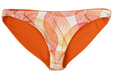 Tiffany Reversible Bikini Bottom (Leaves/Burnt Orange) - Lagoa Swimwear