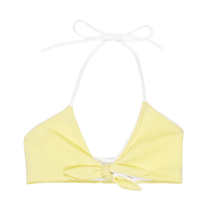 yellow tie front bikini